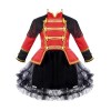FEESHOW Enfant Fille Robe de Princesse Acrobate Déguisement Costume Clown Sorcière Cirque Tutu Robe Brillant de Soirée Fête C