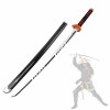 Katana Japonais en Bois Deguisement Cosplay Katana Anime Épée 75 Cm/100 Cm Orange Bleu Argent pour Kamado Tanjiro, Fans DAni