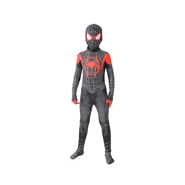 Metaparty Spiderman Costume de combinaison pour enfant, Spiderman Cosplay Costume de carnaval dHalloween pour enfant costum