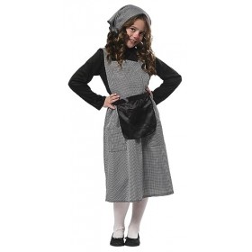 RUBIES Costume de châtaignier pour fille, robe avec t-shirt, mouchoir et tablier, officiel Rubies pour brunâtre, Halloween, c