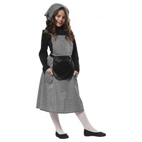 RUBIES Costume de châtaignier pour fille, robe avec t-shirt, mouchoir et tablier, officiel Rubies pour brunâtre, Halloween, c