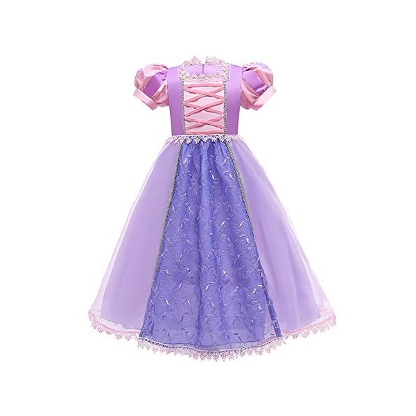 Raiponce Princesse Robe Pour Enfants Anniversaire Carnaval