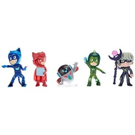 Simba PJ Masks Jeu de figurines Pyjamasques et méchants / 5 figurines daction / 8 cm, pour enfants âgés de 3 ans et plus