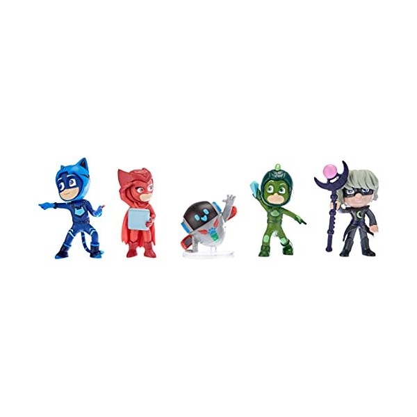 Simba PJ Masks Jeu de figurines Pyjamasques et méchants / 5 figurines daction / 8 cm, pour enfants âgés de 3 ans et plus