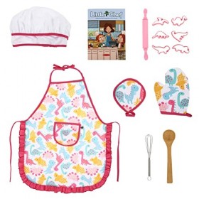 TOYANDONA 1 Set Enfant Faire Semblant Jouets Cuisine Jeu Cuillère Mini- Chapeau Tablier de Chef de Moule Cookie Cutter Eggbea