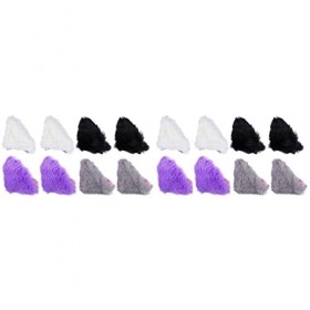 FRCOLOR 16 Pcs Faux Pour Cosplay Cadeaux Fluffy Wolf Accessoires Barrettes Party Favor Fox Animal Anime Chat Mignon Oreille P