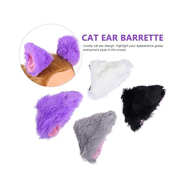 FRCOLOR 16 Pcs Faux Pour Cosplay Cadeaux Fluffy Wolf Accessoires Barrettes Party Favor Fox Animal Anime Chat Mignon Oreille P