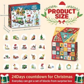 Calendrier de lAvent,Calendrier de lAvent de blocs,Calendrier de lAvent Jouet Enfant,lAvent 24 Blocs de Construction,Cade