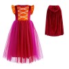 IDOPIP Deguisement de Sarah Sanderson Enfant Fille Hocus Pocus Costumes Mary Winifred Sanderson Sister Robe avec Cape À Capuc
