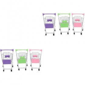 SAFIGLE 6 Pièces Mini Jouet Jouets De Bureau Enfants Ensemble De Jeu Kidcraft Ensemble De Jeu Enfants Panier Enfants Chariot 