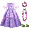 M MUNCASO Isabella Princesse Robe pour Enfants,Encanto Isabella Mirabel Déguisement Fille Costume Robe Cosplay Déguisement po