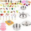 Jouets de Cuisine Ensemble de Jeu de Cuisine pour Enfants Jouet de Cuisine 81 pièces/Ensemble Simulation Jouet de Jeu Accesso