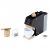 Electrolux Theo Klein 7401 Cafetière Automatique en Bois I avec Accessoires comme Tasse Capsules Lait et Sucre I Jouet pour E