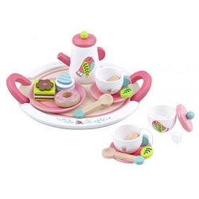 AB Gee abgee 921 TL057 EA Wooden Afternoon Tea Set, Red