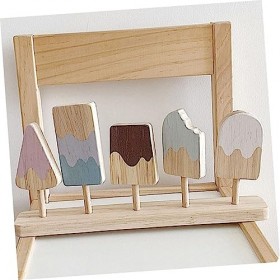 Totority 1 Ensemble en Bois Crème Glacée Modèle Jeu De Rôle Jouets pour Enfants Imité Jouet Enfants Jouant Maison Jouets Prat