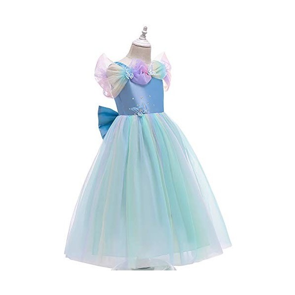 Odizli Cendrillon Costume Enfant Fille Cendrillon Princesse Robe Papillon Tulle Longue Robe de Bal Halloween Noël Carnaval Pa