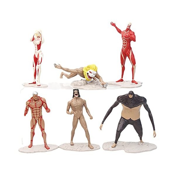 WSNDY Anime Figurine pour Attack on Titan, Agito no Kyojin Kemono no Kyojin Action Figure Character Model Statue Collectible 