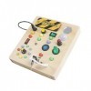 perfk Tableau occupé à LED Montessori, jouet dentraînement, jeu de rôle, jouet de voyage, motricité fine pour activités, cad