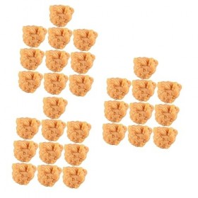 Abaodam 30 Pcs Simulation Pop-Corn Poulet Simulé Poulet Frit Réaliste Viande De Poulet Frit Faux Pop-Corn Accessoire Enfants 