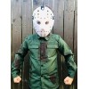 Jason VI Costume de tueur de lac en cristal, masque de hockey, machette sanglante et masque à capuche sanglante, accessoire d