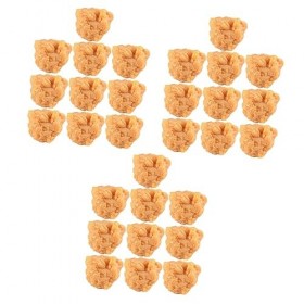 ibasenice 30 Pcs Simulation Popcorn Poulet Enfants Jouet Décor Alimentaire Décor De Bureau Nuggets De Poulet Frit Modèle De N