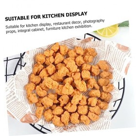 ibasenice 30 Pcs Simulation Popcorn Poulet Enfants Jouet Décor Alimentaire Décor De Bureau Nuggets De Poulet Frit Modèle De N