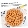 ibasenice 30 Pcs Simulation Popcorn Poulet Enfants Jouet Décor Alimentaire Décor De Bureau Nuggets De Poulet Frit Modèle De N