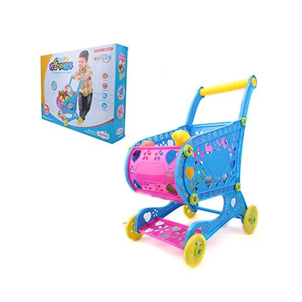1 jeu de jouets de caddie, chariot de supermarché de simulation en plastique pour enfants tout-petits