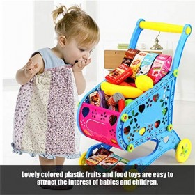 1 jeu de jouets de caddie, chariot de supermarché de simulation en plastique pour enfants tout-petits