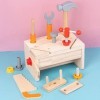 Harilla Jouet de à Outils en Bois Montessori, démontage décrous Outils de Jeu de simution Jouet de Construction démontage Ou
