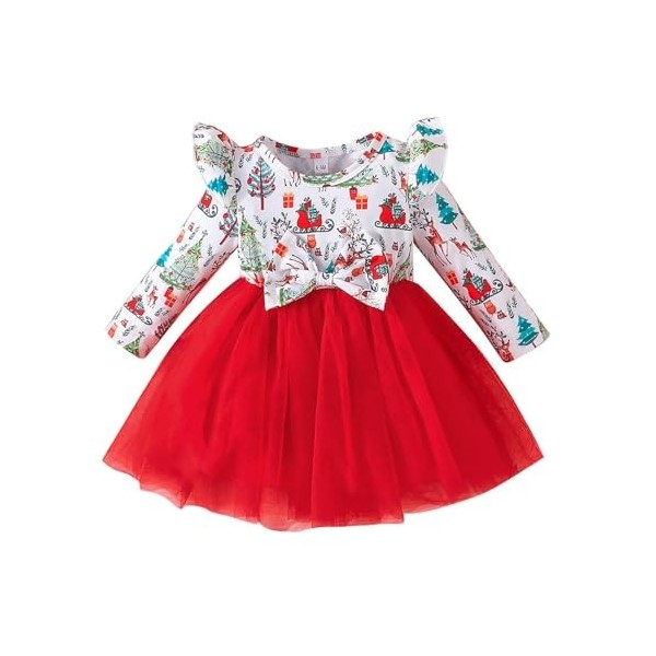 Yavion Robe De Noel Bebe Fille Pere Noel Deguisement Tenue Noel Robe Pull Longue DéGuisement Enfant Fille Déguisement Sorcièr