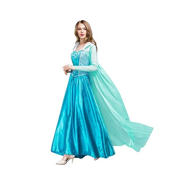 Femme Déguisements Princesse Elsa Cendrillon Robe Adulte Costume de Elsa Cinderella Anniversaire Noël Halloween Carnaval Cosp