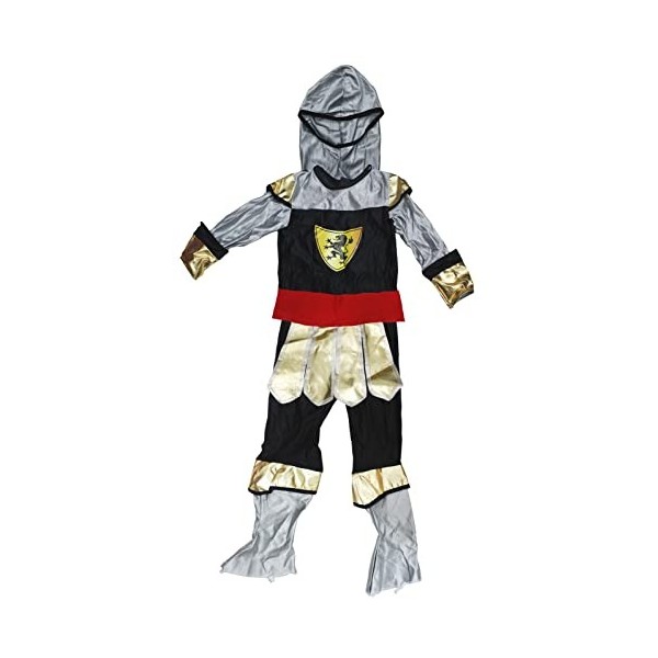 Petitebelle Costume médiéval de chevalier pour garçon de 3 à 12 ans argent, 4 à 6 ans 