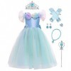 Robe de Princesse Cendrillon Déguisement Filles Cinderella Costume Cosplay Papillon Conte de Fée Robe de Soirée Halloween Fêt