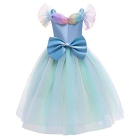 Robe de Princesse Cendrillon Déguisement Filles Cinderella Costume Cosplay Papillon Conte de Fée Robe de Soirée Halloween Fêt