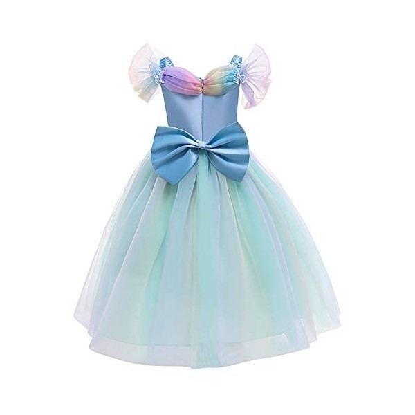 Robe de Princesse Cendrillon Déguisement Filles Cinderella Costume Cosplay Papillon Conte de Fée Robe de Soirée Halloween Fêt