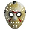 Landisun Masque de Jason Cosplay Halloween Costume Masque Soutenir Horreur Le hockey adulte, yeux noirs 