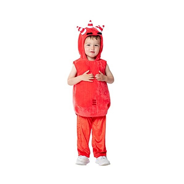 Rubie's Costume Pogo Da Oddbods – Morbido E Imbottito, Per Bambini 5-6 Anni, Con Cappuccio E Corna, Ideale Per Halloween E World Book Day