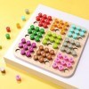 TOYANDONA Jeu De Société De Puzzle Sudoku en Bois avec des Tuiles Numériques Casse-Tête Mathématique Jeu Déchecs Jouet Éduca