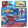 Marvel Spider-Man Arachno-Moto Lance-Toile avec Figurine de 10 cm et 2 Toiles