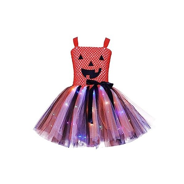 Xiaojiu DéGuisement Enfant Fille Costume Sorciere Enfant 3 Ans,Bebe Halloween Deguisement Robe Noël Enfant Robe Princesse Jup