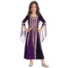 dPois Enfant Fille Deguisement Médiévale Renaissance Longue Robe Victorien Halloween Vintage Robes Gothique Costume Cosplay C