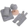 BYNYXI Newborn Baby Costume, 4 Pack Photography Props Knitted Jumpsuit with Hat Stretch Wrap Baby Photoshoot Costume Boy Phot