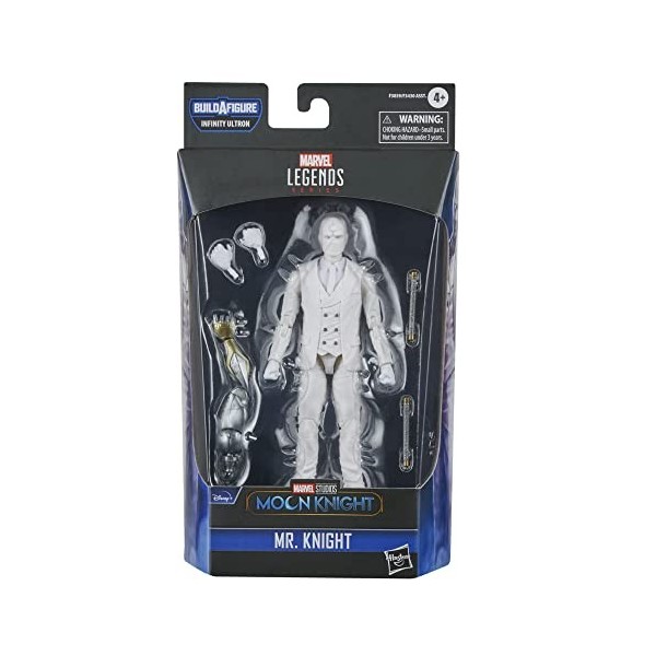 Marvel Hasbro Legends Series, Figurine de Collection Mr. Knight de 15 cm de la série MCU Disney+ Moon Knight, 4 Accessoires e