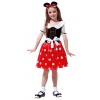Costume de mickey mouse - souris - déguisements pour enfants - halloween - carnaval - souris - couleur rouge - fille - taille