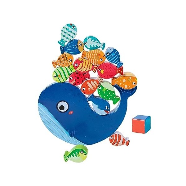 perfk Jouets Montessori empilant des blocs de construction jeu de puzzle, développement des compétences de tri pour les bébés
