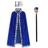 Odizli Costume de prince pour enfant, garçon, adulte, homme, chevalier - Couronne de roi - Cape - Pour Halloween, Noël, carna