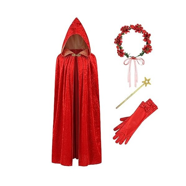 Odizli Costume de prince pour enfant, garçon, adulte, homme, chevalier - Couronne de roi - Cape - Pour Halloween, Noël, carna