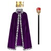 Odizli Costume de prince pour enfant, garçon, adulte, homme, chevalier - Couronne de roi - Cape - Pour Halloween, Noël, carna