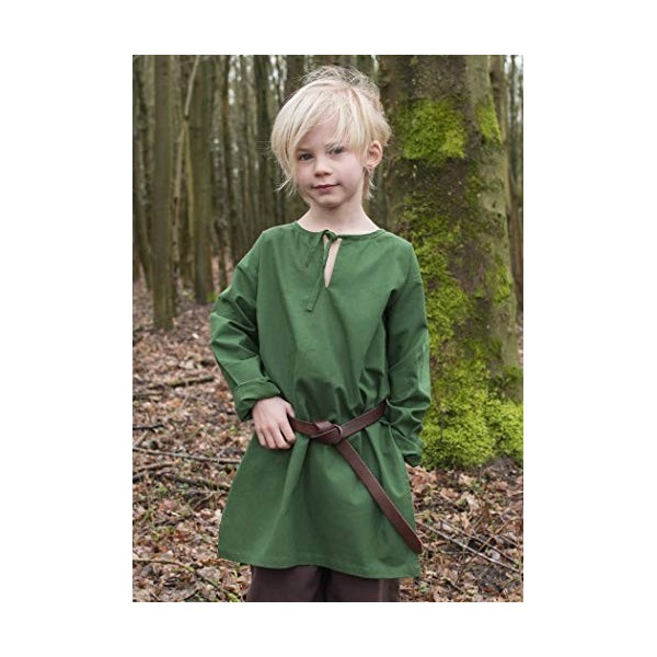 Battle-Merchant Tunique médiévale pour enfant - Unisexe - Coton - Costume médiéval - Viking - pirate - Chevalier - Costume de